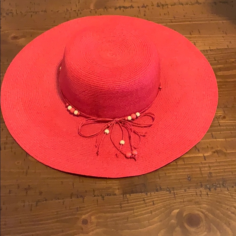 Red sun hat